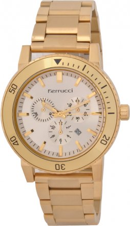 Ferrucci Metal Band Watch With Date FC7108M.06